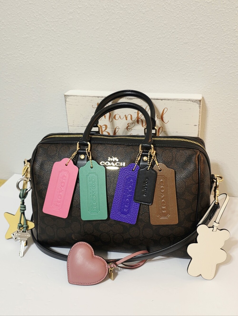 Coach Charms Each Sold Separately! XL Hangtag Bear STAR Key (Bag Not Included) - Picture 2 of 16